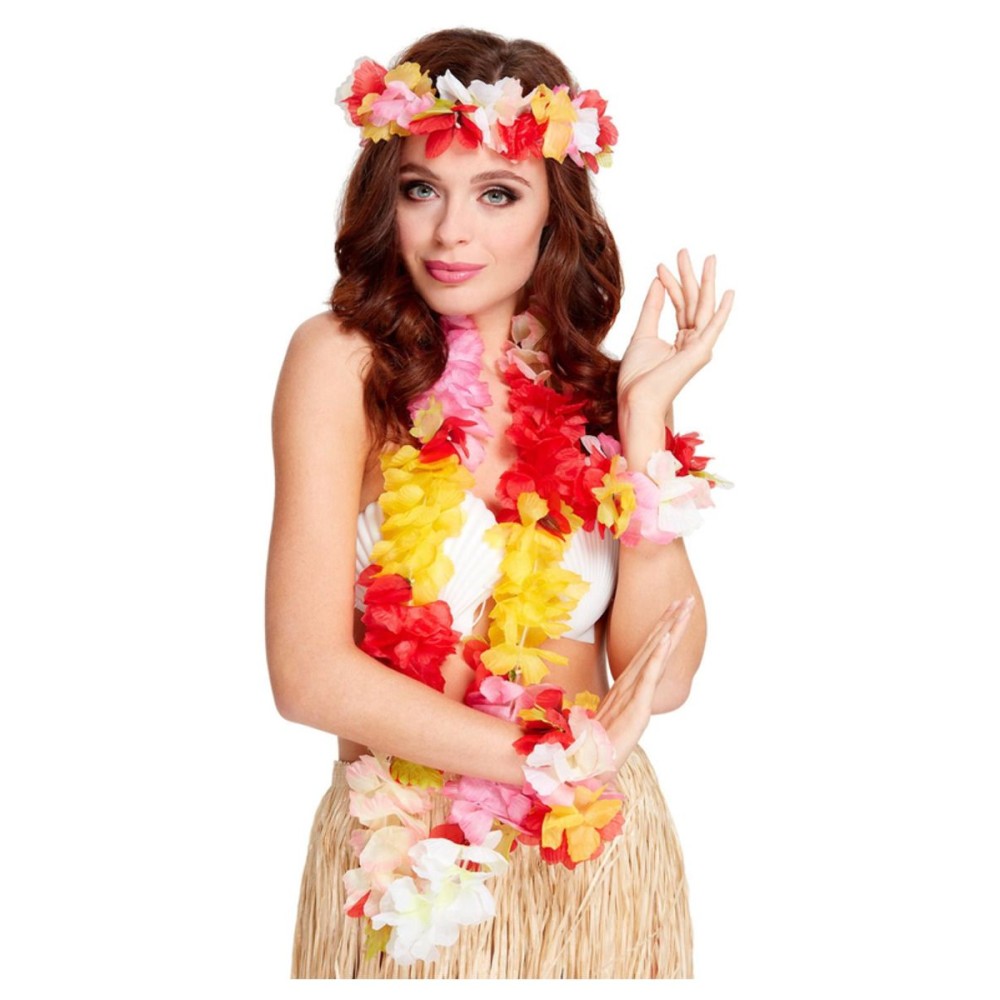 Бусы из цветов для гавайской вечеринки